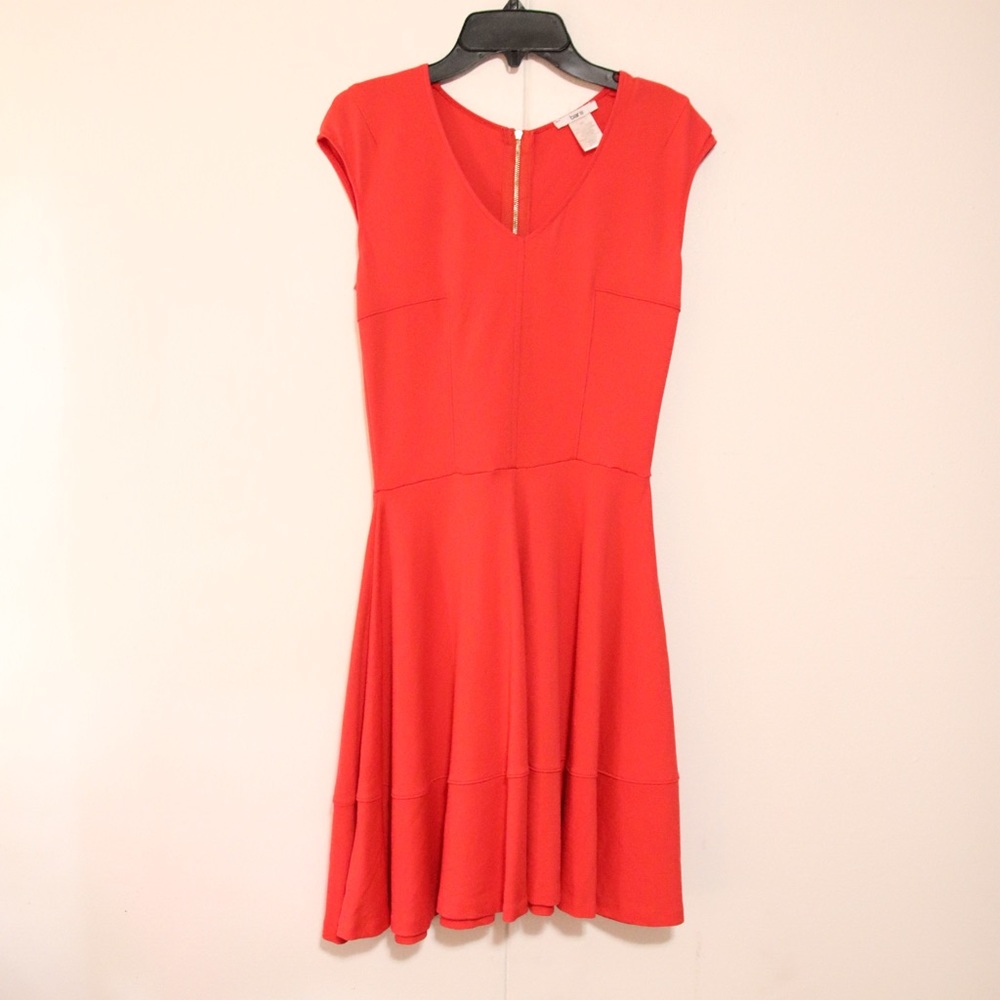 Bar III Orange Skater Dress